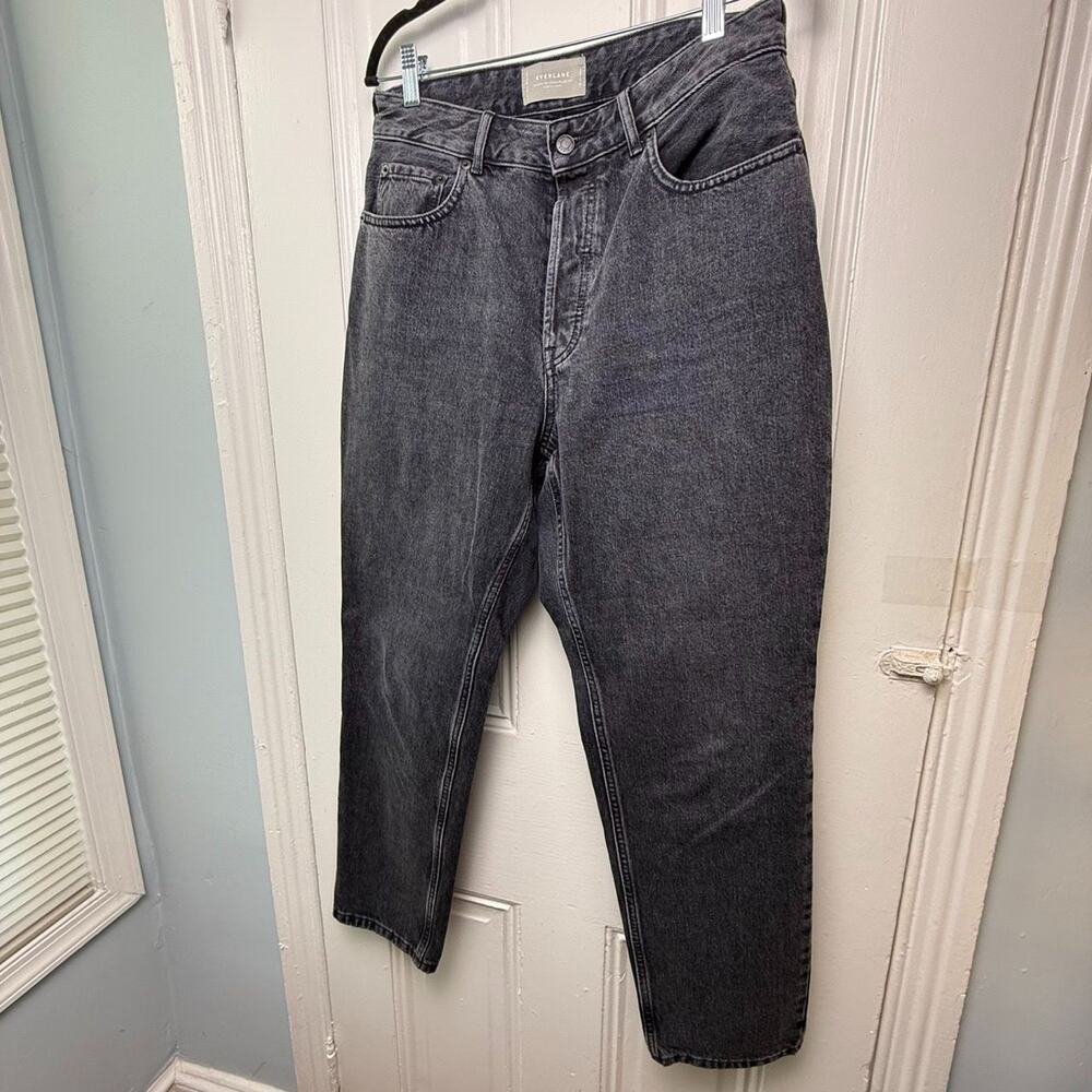 Everlane Curvy 90s Cheekyโ Straight Jeans Organic Cotton Womens 30x28 Grey Used